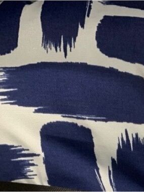 All Weather Patio Outdoor Cushions Set of 2 Deck Chairs Blue/Wt NWT Final Sale